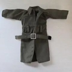 1/6 ドール服 トレンチコート カーキ