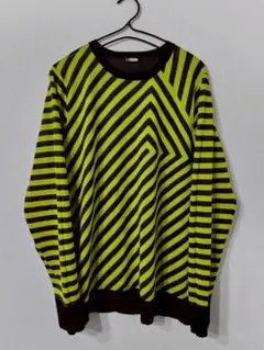 希少 DKNY ダナキャラン Y2K 幾何学 総柄 長袖 ニット セーターのサムネイル