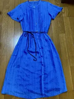 リフレクト　ロングワンピース ウエストリボン付き