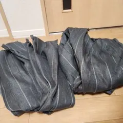 カーテン 180 暗め ダークグレー ストライプ カインズ