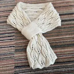 マフラー　手編み　模様編み