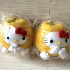 2個セット　サンリオ ハローキティ ご当地キティちゃん ぬいぐるみ　ル・レクチェ
