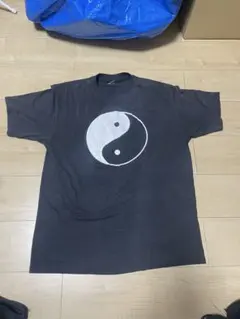 90s 陰陽 プリント 半袖Tシャツ