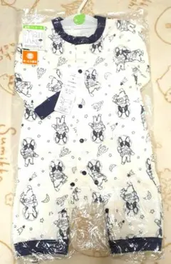 エルフィンドール 冬用　薄手あったか素材　長袖ロンパース　60〜70cm