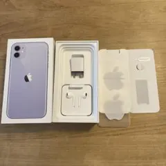 Apple iPhone 11 64GB パープル 空き箱 EarPods付き