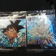 ドラゴンボール超戦士シールウエハース超絶感謝の十周年SEC孫悟空&SEC超一星龍