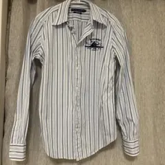 ラルフローレン　エンブレム長袖ストライプシャツ