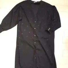 niko and ...ドット柄 長袖シャツワンピース