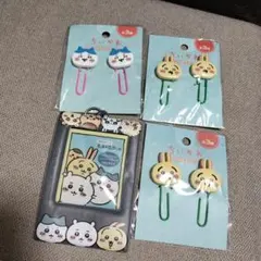 ちいかわ　ハチワレ　うさぎ　クリアカードケース　チャーム付きクリップ
