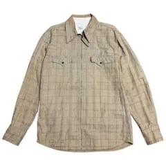 リーバイス 60507 チェックシャツジャケット ジップアップ L ベージュ