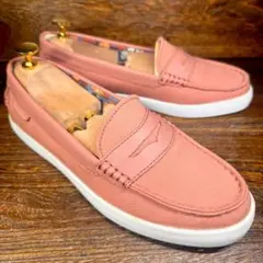 ◆COLE HAAN◆コールハーン 24.5cm コインローファー ピンク