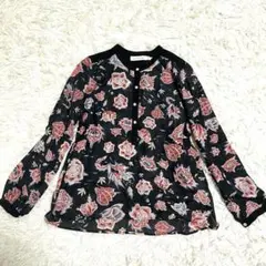 ISABEL MARANT ETOILE 総柄シアーバンドカラーシャツ シルク混のサムネイル