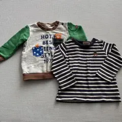 ミキハウス ホットビスケッツ　トレーナー　長袖2点セット 80、90サイズ