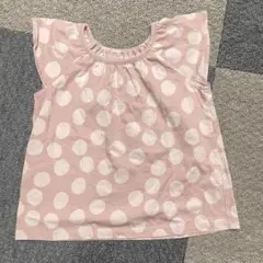 UNIQLO BABY AIRism ドット柄 フリルTシャツ 90