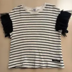 BREEZE ストライプフリルトップス 120