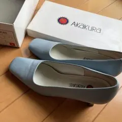 パンプス　AKAKURA 水色　23cmのサムネイル