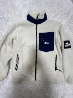 CAMP7 フリースジャケット アイボリー/ネイビー