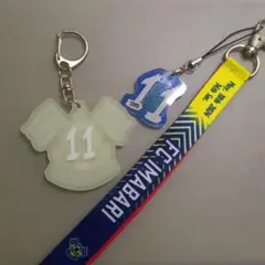 元FC今治 阪野豊史選手 サッカーキーホルダーセット 11番