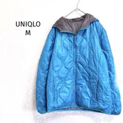 ユニクロ キルティングジャケット 中綿入り 軽量 フード付き 防寒