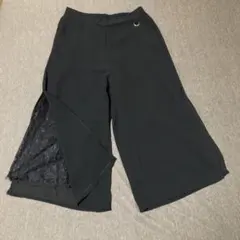 サイドレース切り替えガウチョパンツ ブラック