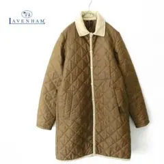 美品 LAVENHAM キルティングコート　カーキブラウン