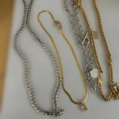 GRACE チェーンネックレスセット シルバー ゴールド