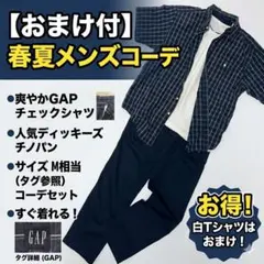 【おまけ付】春夏メンズコーデ 3点セット GAP × ディッキーズ M相当のサムネイル