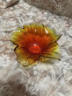 沖縄 琉球ガラス ハイビスカス