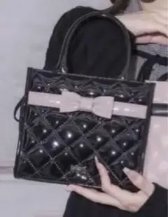 pium ノベルティ キルティング リボンミニトートバッグ