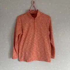 IGNIO オレンジ ハーフジップ長袖シャツ 【HEAT】