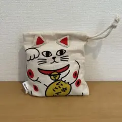 J*8様 nico and... 招き猫 エコバッグ マルシェバッグ 巾着付きのサムネイル