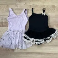 バレエ用フリルレオタード2点セット 110～120cm