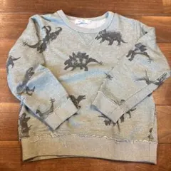 KOE 恐竜柄 ダメージ風トレーナー 110