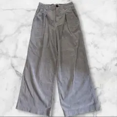 BAYFLOWグレー コーデュロイ ワイドパンツ AB150