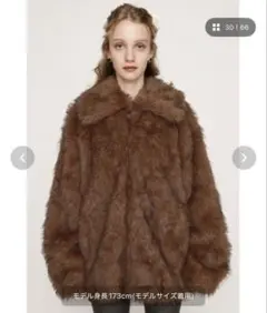 SLY♡LEOPARD F/FUR FRONT HOOK COAT - メルカリ