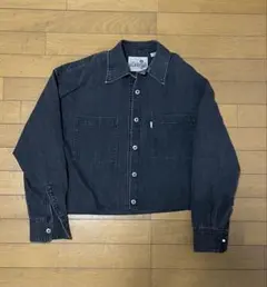 【リメイク】Levi's SilverTab デニムシャツ ブラック 短丈
