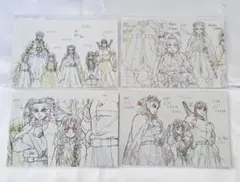 鬼滅の刃　柱展　原画ポストカード　4枚まとめて