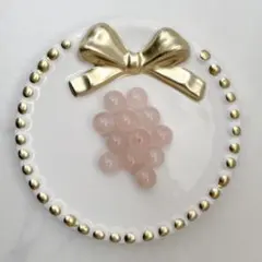 ローズクォーツ 10mm 天然石ビーズ 12個（ハンドメイド素材）A