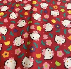 ¥300開始オークション⭐︎ハローキティ⭐︎つや消しラミネート生地