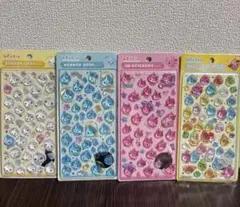 3Dシール ぷくぷくシール 立体シール ポップシール しずくちゃん 4枚セット