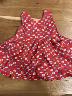 ミキハウス オールド レトロ 国旗 総柄 キャミワンピ 90