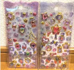 宝石シール　ハート　シールステッキ　　ジェムクリスタル