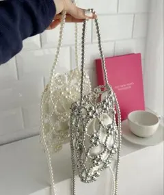 MYMOOD. 2WAYビーズミニバッグ パーティーバッグ