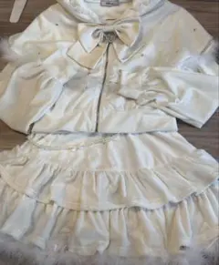 【美品】evelyn エブリン ファーパール うさ耳パーカーセットアップ