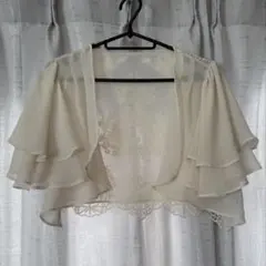アイボリー フリルカーディガン