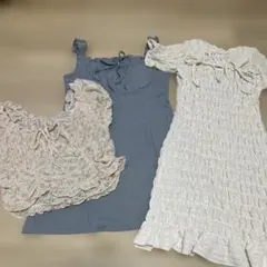 GRL リボントップスとワンピース２着セットバラ売り可