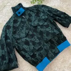 sacai♦︎サカイ　レースジャケット　ハートレース　ブルゾン　半袖　グリーンのサムネイル