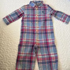 Ralph Lauren/チェック柄ロンパース/9M