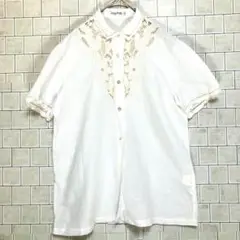 DANA PARIS 半袖シャツ ホワイト　シンプル 人気デザイン　人気カラー