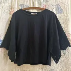 niko and ... 　五分袖 Tシャツ　黒